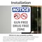 Signmission Gun Free Drug Free Zone Sign, Vinyl Decal, 10in W x 14in L, 2PK OS-2PACK-NS-D-1014-V-13177 - alternate 6